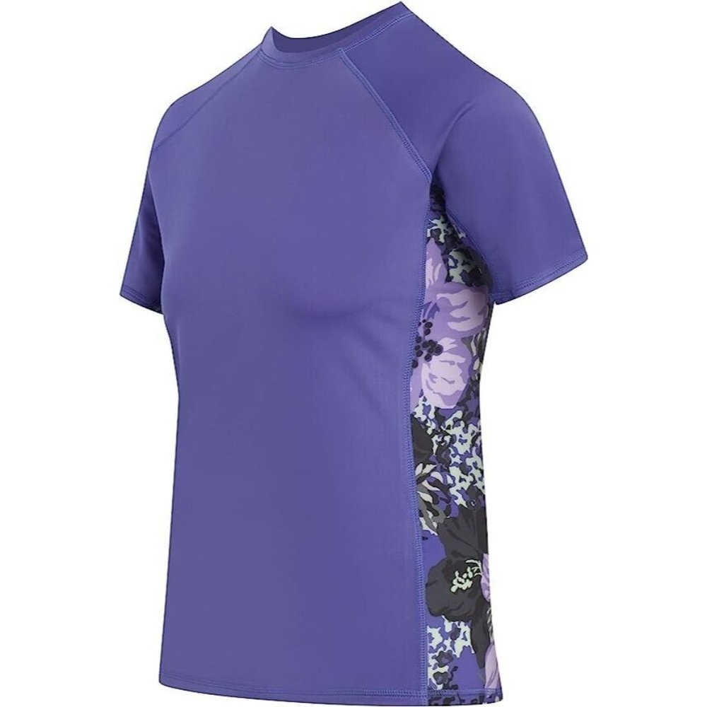 Kanu Surf Women's Marina UPF 50+ Short Sleeved Active Rashguard & Workout Top XS